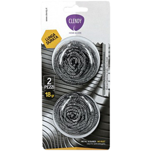 Kit di Spugne Abrasive in Acciaio Inossidabile Confezione da 2 Pezzi - Product Image 1