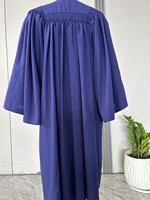 Robes de chorale bleues cannelées personnalisées en gros avec étole de chorale assortie et logo brodé pour les services religieux