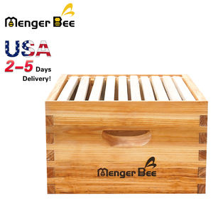 Nuevo Kit de Caja de Cría Langstroth Profunda de 10 Cuadros Menger Bee para Granja Apícola, sin Montar, con Cuadros de Cera Esterilizada y Unión de Cola de Pato - Product Image 5