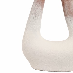 Vaso moderno in terracotta con curva aperta sagomata per soggiorno, decorazione per la casa, vaso da tavolo per fiori - Product Image 5