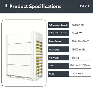 Unité multi-split commerciale 22 HP à haute efficacité énergétique, électrique, pour petits/moyens espaces commerciaux et utilisation extérieure - Product Image 6