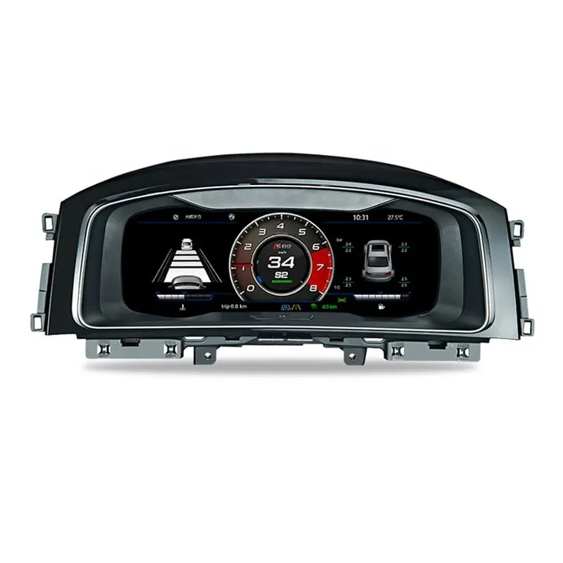 車VW12.5インチデジタルコックピットディスプレイダッシュボードパネルスクリーンCarPlayメーターLCDインストルメントスピードゲージforGolf 7