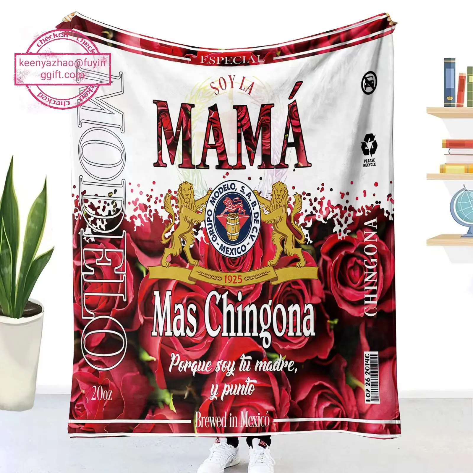 Best selling Custom mexican blanket manana sera bonito mama blanket