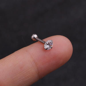 YW 20G الكلاسيكية تشيكوسلوفاكيا القمر زهرة الغضروف اللولب الغراب برغي الفص الخلفي قرط الاذن المرصع الجملة الأذن ثقب المجوهرات - Product Image 3