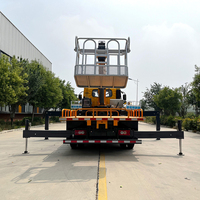 Nouvelle grue montée sur camion de chantier robuste, force de levage de 6,3 tonnes, hauteur de levage de 15 m, moteur et pompe haute puissance, équipement de construction