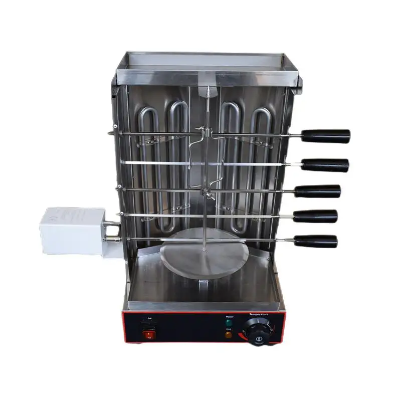 Rotissura máquina elétrica de gás rotativa automática, gás shawarma, vertical, máquina de queijo doner, grelha