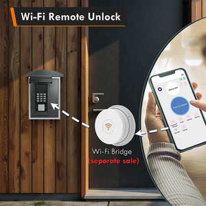 נעילה אלקטרונית חיצונית תיבת מפתח מחוץ קיר הר תיבת מנעול חכם עם אפליקציה - Product Image 3