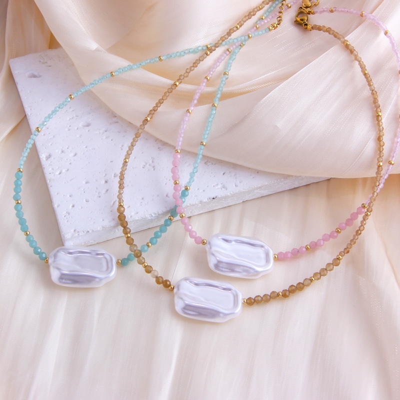 Luxury Stainless Steel Chain Colorful Square