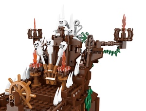 DK031013 Flying Dutchman factory dirige una nave <span class=keywords><strong>fantasma</strong></span> che non può attraccare modelli di ornamenti per bambini giocattoli di blocco di assemblaggio regalo - Product Image 5