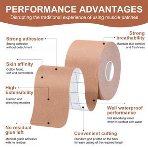 Cinta Deportiva Personalizada de Algodón, Rollo de Kinesiología, Cinta Atlética para Soporte de Músculos y Articulaciones, <span class=keywords><strong>Kinesiotape</strong></span> Impresa, Cinta de Terapia Deportiva - Product Image 6
