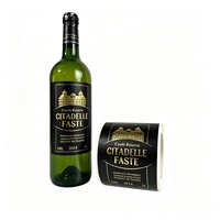 Etiquetas de Papel Kraft Impermeables y Resistentes a los Arañazos de Alta Gama, Autoadhesivas, con Grabado Personalizado para Botellas de Whisky, Café y Vino