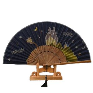 Abanicos Plegables de Bambú de Alta Calidad de 21 cm, al Mejor Precio, de Larga Duración, con Hermosa Decoración de Flores Talladas y Pintadas, Portátiles - Product Image 1