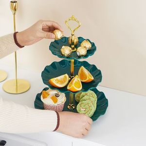 New 2026 Candy <b>Plate</b> Light Style Tray Dessert Table Decoration Arrangement Plastic Shelf Three-Layer Fruit <b>Plate</b> Dry Fruit <b>Plate</b> - Product Image 3