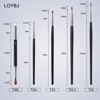 Pinceau de précision à pointe fine pour correcteur, eye-liner et crayon à lèvres T22, poils de vison, manche en bois, pour détails du visage, marque privée, pinceau cosmétique