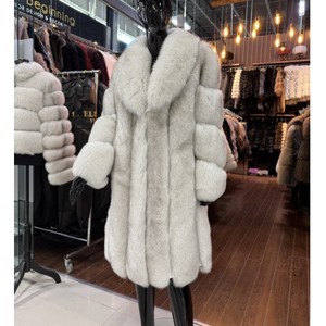 RXFurs Manteau en fourrure de renard pour <span class=keywords><strong>femme</strong></span>, longueur mollet, col, grande taille, couleur personnalisée, vente en gros, chaud et élégant - Product Image 2