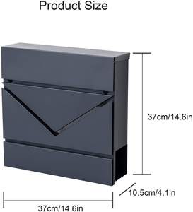 Buzón de Metal montado en la pared <span class=keywords><strong>para</strong></span> exteriores de alta calidad, Panel decorativo, sobre, logotipo, revestimiento en polvo, ventas directas del fabricante - Product Image 3