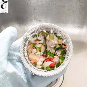 100% 完全生分解性DAB-3-26シンク排水メッシュろ過圧縮可能コーンスターチネットバッグフィルターシンク圧縮可能切断 - Product Image 5