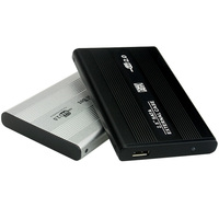 Boîtier de disque dur SATA en aluminium de 2,5 pouces, USB2.0, boîtier externe pour HDD SSD, boîte de disque dur portable pour ordinateur portable, prend en charge 7-9,5 mm