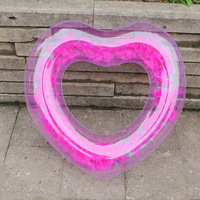 Bouée de natation gonflable en forme de cœur avec plumes Zhanxing PVC 120 cm pour femmes