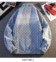 Veste chemise décontractée en jean pour homme IStapromo Gifts, tendance automne, jacquard, coupe ample
