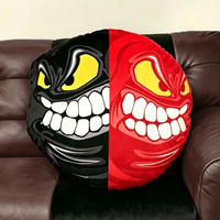 Coussin décoratif sphérique personnalisé avec motifs imprimés - Décoration pour la maison, l'hôtel, le bureau, avec des dessins de dessins animés, des feuilles, des plantes