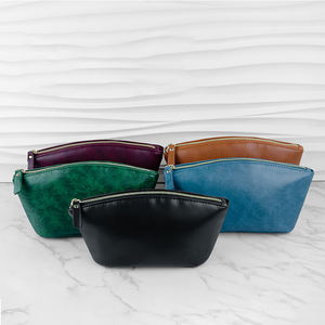 Cosmetic <b>Bag</b> with Zipper Waterproof Makeup <b>Bag</b> Gift Custom logo Private Label <b>Small</b> Black Blank Simple Pu Leather Cosmetic <b>Bags</b> - Product Image 6