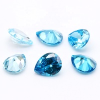 2*3 Mm-10 * 14 mm Pierres précieuses en vrac les plus populaires taillées en poire Cz Aqua Blue Special Color Cubic Zirconia Gems Stones for Jewelry Making