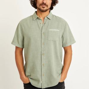 Camisas de Manga Corta para Hombre con Estampado de Rayas y Botones, Diseño Personalizado con Bolsillo en el Pecho, Camisas Casuales con Botones - Product Image 1