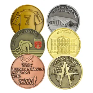 Wholesale Manufacturer Custom Promotional New Souvenir Metal Coin Euro Coins Aluminium Coins