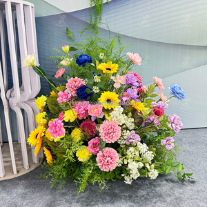 Promise Top Sale Corredor de flores rosas coloridas artificiales Centros de mesa de boda y Decoración de mesa Corredor de boda - Product Image 3