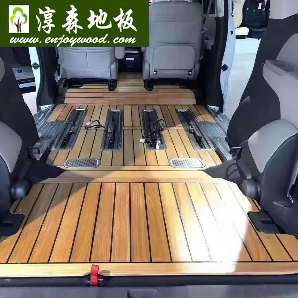 Sienna GL8 Alphard 8mm Thickness Tauari Jatoba Merbau Burma Teak Wood Flooring MPV RV Wood Flooring Yacht Wood Flooring