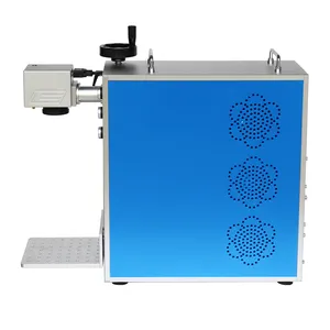 20 wát Đồ Trang Sức Vàng Laser Engraver Kim Loại Nút Biểu Tượng Quang Học Sợi Lazer Khắc Máy Để Bán