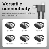 Câble de transfert de données haute vitesse USB 3.0 Type C vers C, accessoires pour casque VR, câble de liaison pour PC de jeu