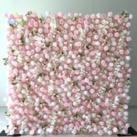 Fournitures de décoration de mariage tournesol artificiel floral panneau de fond de mur Orange jaune soleil fleur mur pour événement lieu location boutique