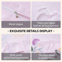 Vente en gros de draps de lit personnalisés en coton 100% - Ensemble de literie 4 pièces - Housse de couette - Taille King Size - Taille Queen Size - Taille Full - Super doux - Luxe