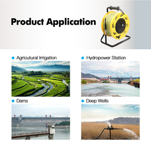 Taşınabilir kablo su seviye ölçer çelik cetvel derinlik göstergesi 50m/100m/200m/500m aralığı 9V pil seviyesi ölçüm aletleri - Product Image 6