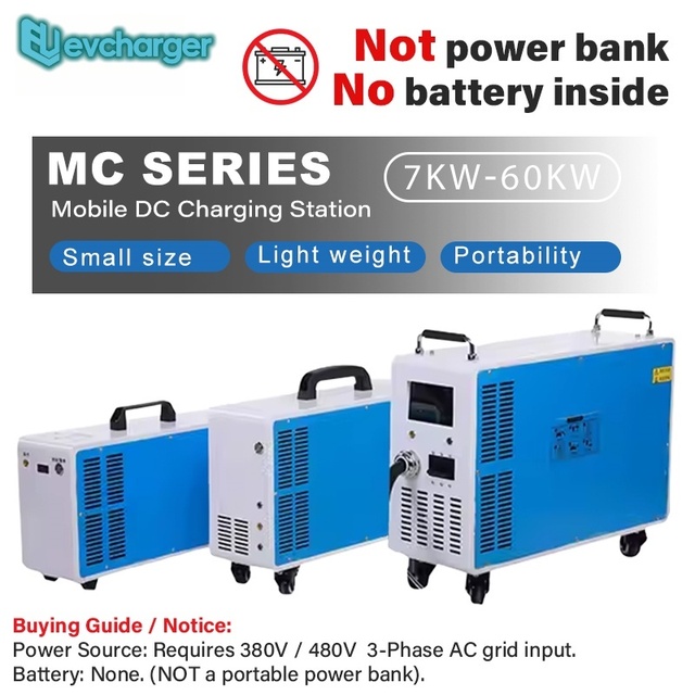New DC 60 Kw Portable Car Charger Universal Fast Charging Mobile Portable Battery Ev Charger DC Ev Changers