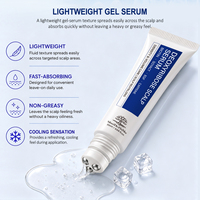 Serum Penumbuh Rambut Formula Khusus Deoksiribosa Triple Roller Biotin Kafein Nutrisi Akar Label Pribadi OEM ODM 20ml