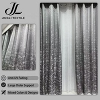 Lot de 3 rideaux occultants jacquard en polyester haute densité à œillets, motif géométrique abstrait, prêts à poser pour la revente