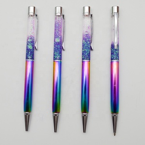 Penna galleggiante con <span class=keywords><strong>glitter</strong></span> liquido a sfera regalo in metallo colorato - Product Image 2