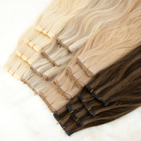 Cheveux humains naturels lisses Genius Weft, design fin et sans couture, finition brillante et douce, idéal pour un look élégant au quotidien