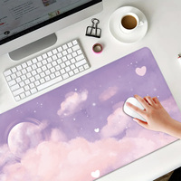 Violet nuage prix usine tapis de souris de jeu Logo personnalisé imprimé Rectangle tapis de souris en caoutchouc Sublimation transfert de chaleur Stock
