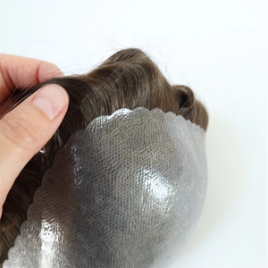 Prothèse capillaire pour hommes en cheveux humains, base en PU, peau en PU durable 0,12 mm, densité moyenne, <span class=keywords><strong>Always</strong></span> Hair pour hommes - Product Image 5