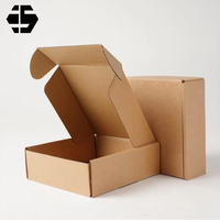 Cajas de Cartón Corrugado de Papel Kraft Reciclado con Forma Rectangular Portátiles con Logotipo Personalizado, Embalaje Ecológico para Envíos