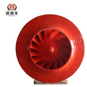 الكربون الصلب المكره عجلة المنفاخ الصناعية شعاعي مروحة المدعومة شفرة منحنية محرك الطرد المركزي - Product Image 2