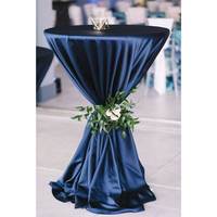 Nappe de cocktail en satin brillant pour extérieur, nappe décorative en satin pour mariage, banquet, et décoration de table haute