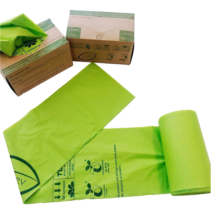 100 Biodegradable PLA PE Cornstarch Compostable