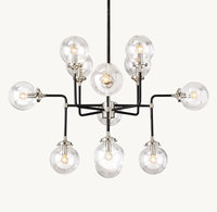 Bistro Transparent Verre Pendentif Lumière Blanc Chaud En Laiton Suspendu pour Hôtels Maisons Mobiles Bureaux Chambre Espaces AC Compatible