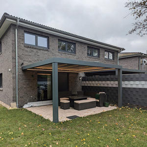 מותאם אישית מותאם אישית פרגולה חיצוני ממונע עמיד למים אלומיניום גג גן בוער גן פרגולה ביוקלימי - Product Image 5