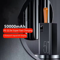 Logo personnalisé PD22.5W Centrale électrique portable haute capacité 50000mah Charge rapide Powerbank Puissance de sortie 20W pour téléphone portable